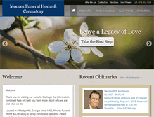 Tablet Screenshot of mooresfuneral.com